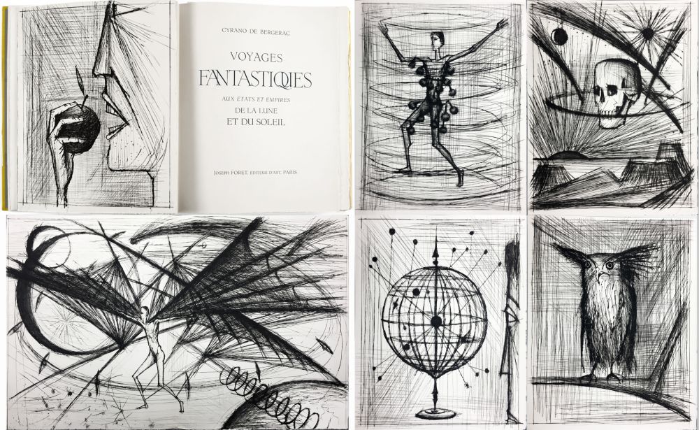Illustrated Book Buffet - VOYAGES FANTASTIQUES AUX ÉTATS ET EMPIRES DE LA LUNE ET DU SOLEIL (Cyrano de Bergerac) 1958.