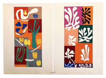 Lithograph Matisse - VÉGÉTAUX + FLEURS DE NEIGE (de Verve 35/36. 1958)
