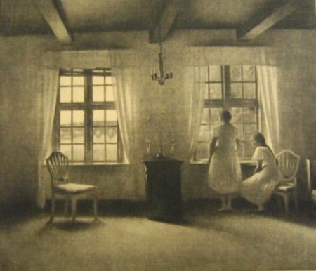 Mezzotint Ilsted - Waiting for the guests