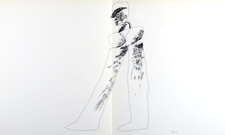 Lithograph Hockney - Walking Man, 1964