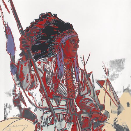 Screenprint Warhol - War Bonnet Indian (FS II.373)