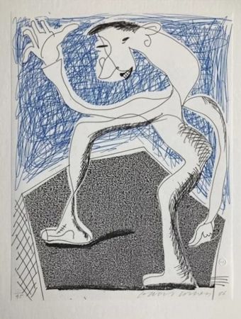 Screenprint Hockney - Waving