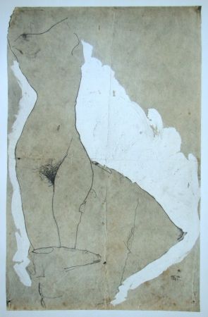 Screenprint Schiele (After) - Weiblicher Torso