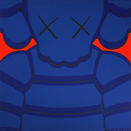 Screenprint Kaws - What Party - Blue