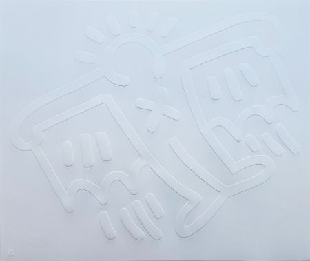 Screenprint Haring - White Icons (D) - X-Man