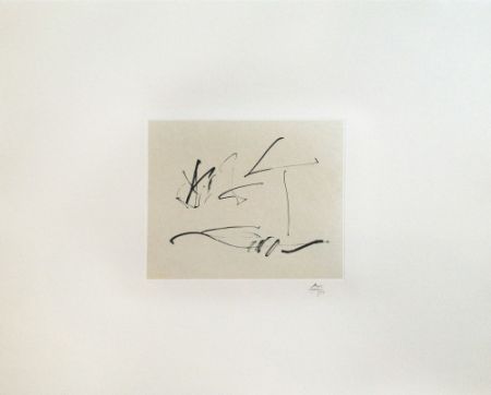 Lithograph Motherwell - Wind (from Octavio Paz suite)