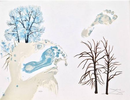 Lithograph Dali - Winter