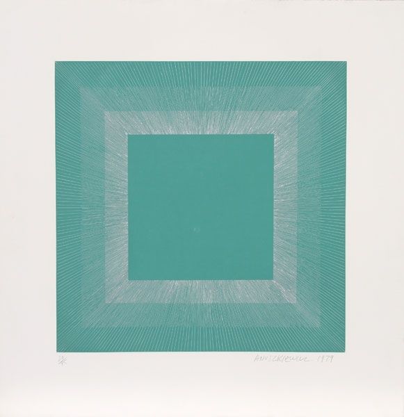 Aquatint Anuszkiewicz - Winter Suite (Green with Silver)