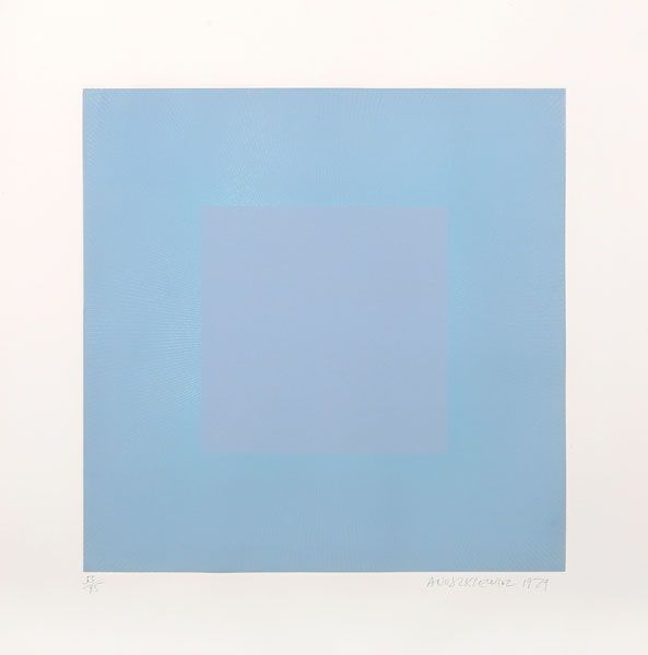 Aquatint Anuszkiewicz - Winter Suite (Light Blue with Light Blue)