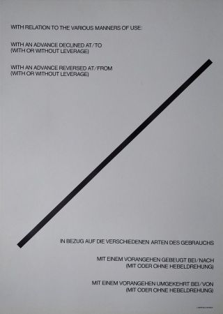 Lithograph Weiner - „With relation to the various manners of use: with an advance declined at/to (with or without leverage). With an advance reversed at/from (with or without leverage)