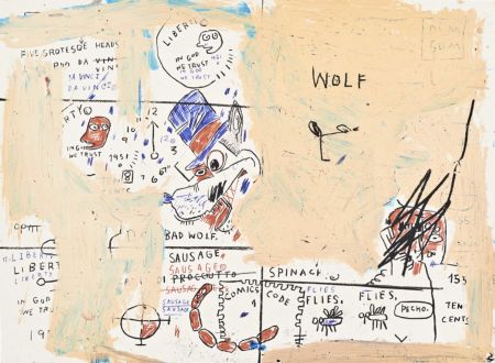 Screenprint Basquiat - Wolf Sausage