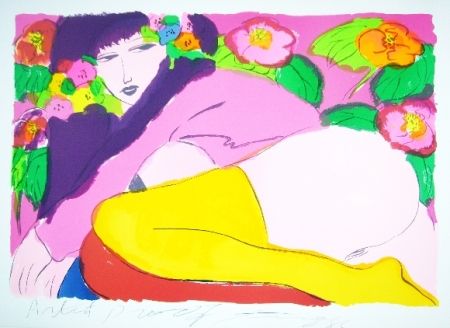 Lithograph Ting - Woman 19