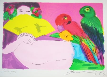 Lithograph Ting - Woman 7