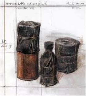 Lithograph Christo - Wrapped Bottle and Cans (Project)