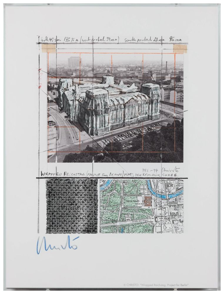 Lithograph Christo - Wrapped Reichstag 