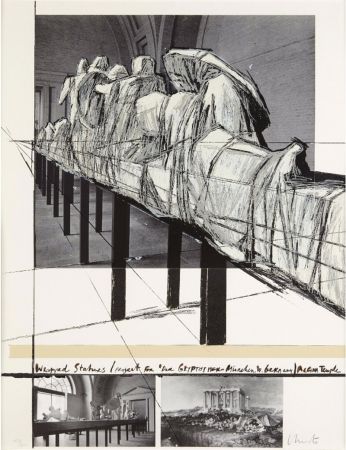 Screenprint Christo & Jeanne-Claude - WRAPPED STATUES