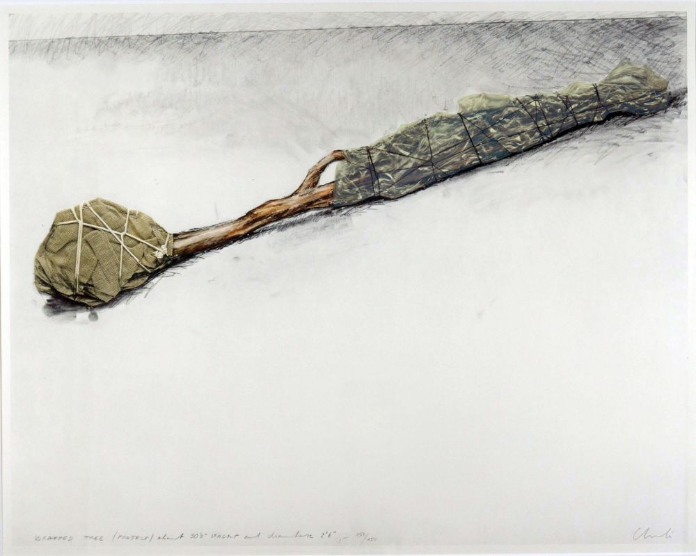 Screenprint Christo & Jeanne-Claude - Wrapped Tree (Project)