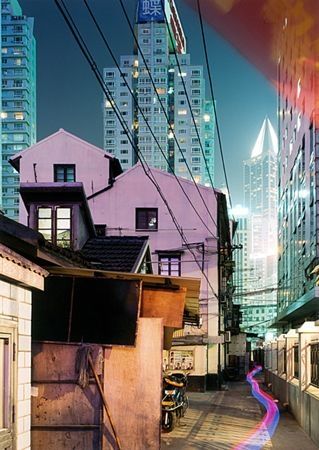 Screenprint Zielske - Yan ‘an Donglu, Shanghai