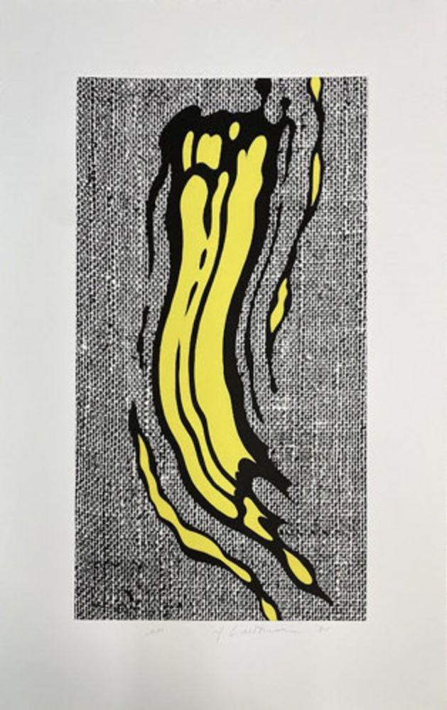 Etching Lichtenstein - Yellow Brushstroke