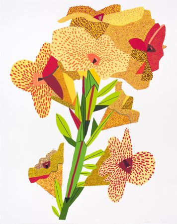 Screenprint Wood - Yellow Flower