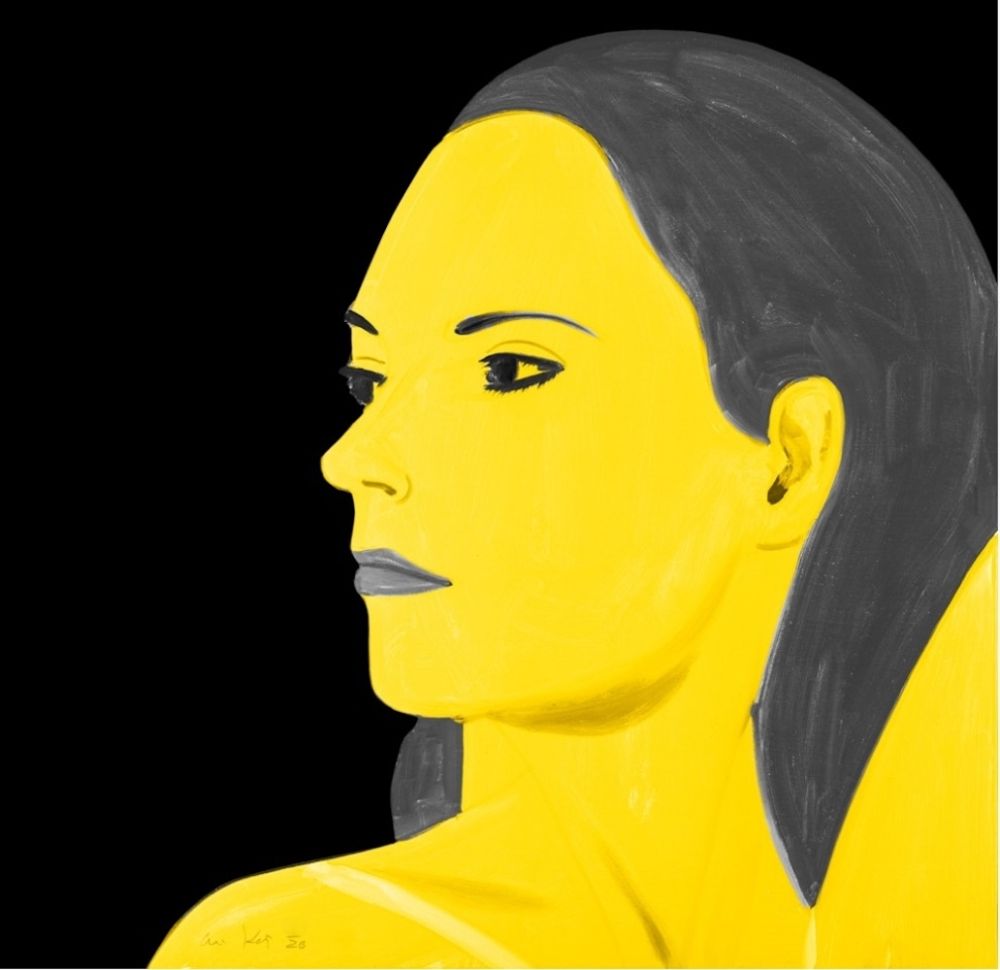 Lithograph Katz - Yellow Laura