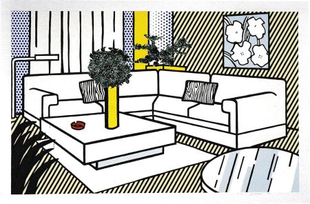 Screenprint Lichtenstein - Yellow Vase, from Interior Series
