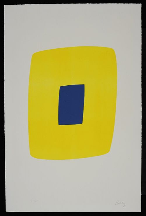 Lithograph Kelly - Yellow with Dark Blue VI.12