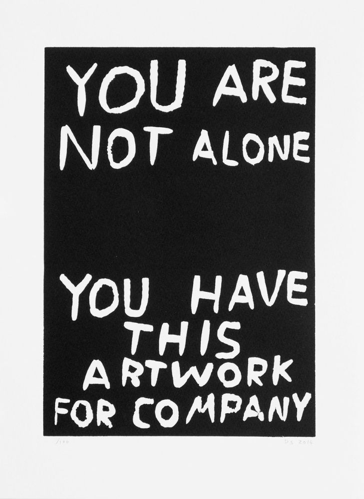 Linocut Shrigley - You are not alone