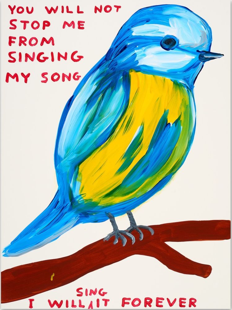 Screenprint Shrigley - You Will Not Stop Me From Singing My Song