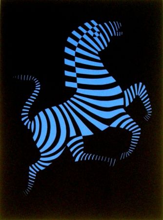 Screenprint Vasarely - Zebra