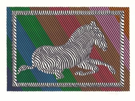 Lithograph Vasarely - Zebre