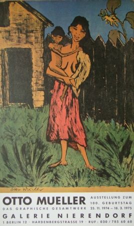 Poster Mueller - Zigeunerin mit Kind