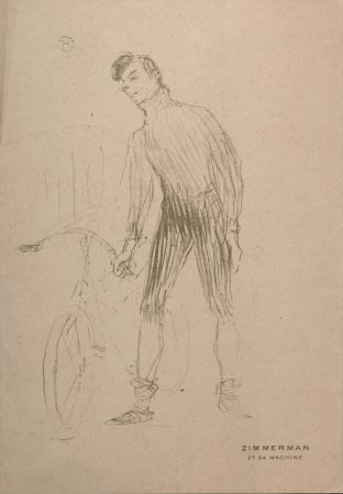 Lithograph Toulouse-Lautrec - Zimmerman et sa machine, 1895