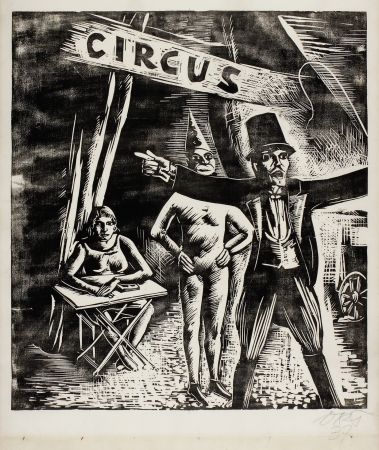 Woodcut Schatz - Zirkus