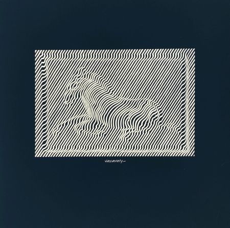 Screenprint Vasarely - Zèbres cinétiques
