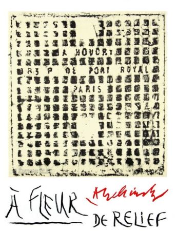 Illustrated Book Alechinsky - À fleur de relief / En Puisaye cahier N°27