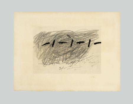 Etching Tàpies - Écriture