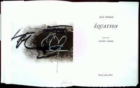 Illustrated Book Tàpies - Équation - Galerie Lelong