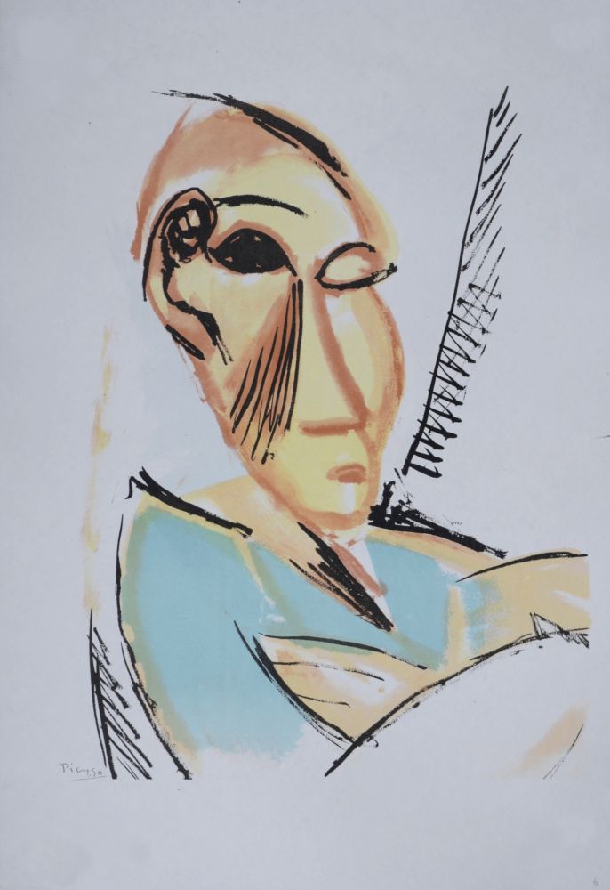 Lithograph Picasso (After) - Étude pour Les Demoiselles d'Avignon, 1946