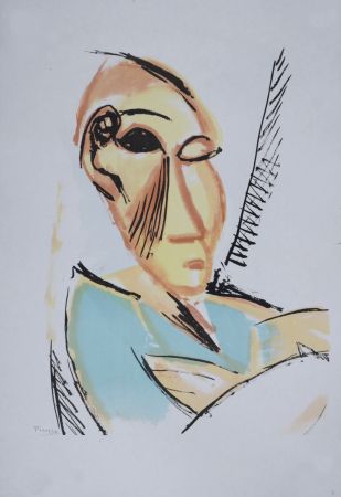 Lithograph Picasso (After) - Étude pour Les Demoiselles d'Avignon, 1946