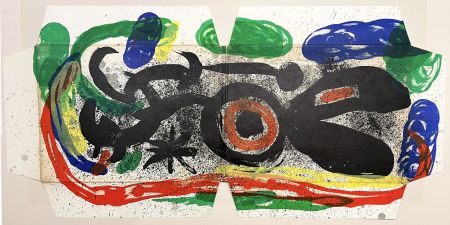 Lithograph Miró - Œuvre Gravé et Lithographié. UNE LITHOGRAPHIE ORIGINALE EN COULEURS (1969)